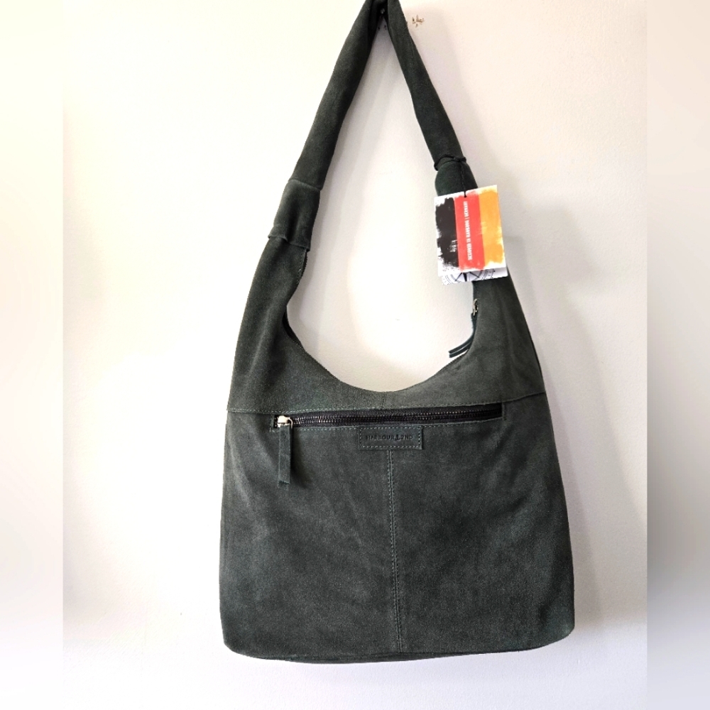 HARBOUR 2nd New With Tags Suede Shoulder Bag - Dark Green